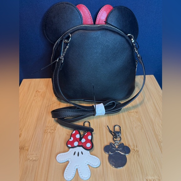 Disney Black and Red Polka Dot Crossbody Bag - Picture 2 of 6